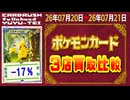 《173枚/日｜ポケカ(3店舗)｜7月21日》＜1000円以上変動＞ 買取相場 ※シングルのみ、未開封・サプライなし #ポケモンカード