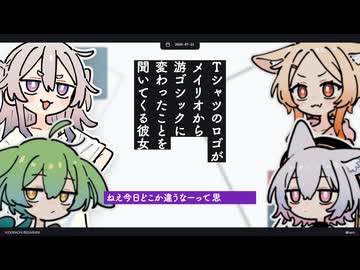 【日記】Tシャツのロゴがメイリオから游ゴシックに変わったことを聞いてくる彼女