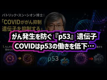◆私たちにはがん発生を防ぐ『p53』遺伝子を持つがCOVID（新型コロナ）はp53の働きを低下させる  パトリック・スン・シオン博士