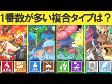 一番種類が多い複合タイプランキングTOP15