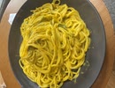 カボチャのペーストパスタ