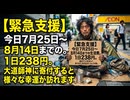 今日7月25日なんですが8月14日までに1日使える金額が238円 是非ご支援よろしくお願いします　#浄財寄付で運気アップ