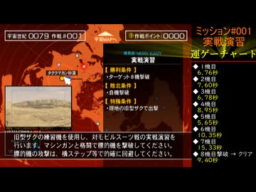 【連ジ】連邦ｖｓジオンＤＸ　旧ザク実戦演習タイムアタックチャート