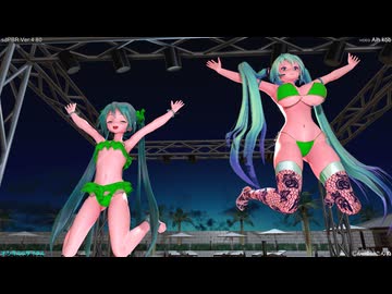 【sdPBR480】Tda式改変大人アペミクとままま式改変あぴミクで「オツキミリサイタル」【MMD/1080P/60fps】