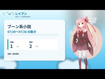 ブーン系小説の動向【レイブン#02】｜7/20〜7/26｜短編1・更新2