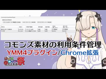 YMM4でコモンズ素材の利用条件管理をしたい!【第12回ひじき祭】