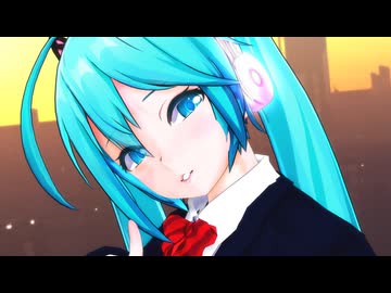 【MMD】脚の装いが変化するJKミク【Telephone】