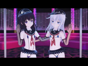 変態ラバー制服暁響で腰振りデュオダンス
