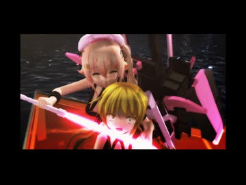 【MMD艦これ】命を狙われている皐月さんが春雨さんとPiNK CAT サマーエディション