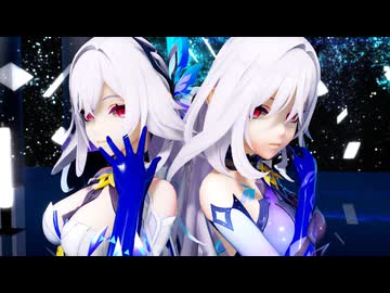 【原神MMD】白と黒のスカークちゃんに「グリーンライツ・セレナーデ」を踊ってもらいました