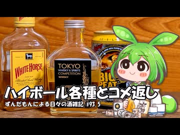 ずんだもんによる日々の酒雑記 #93.5「ハイボール各種とコメント返し」