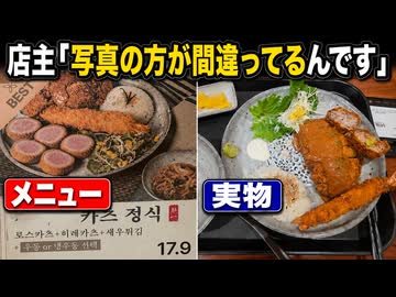 韓国民ブチギレ！メニューと実物が違い問い正すも「写真の方が間違ってるんです」