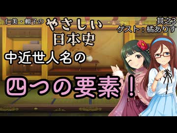【中近世人名の四つの要素】仁美・頼子のやさしい日本史03