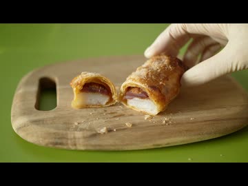 マクドナルドの月見パイをライスペーパーと串団子で作ってみた