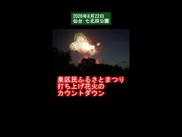 泉区民ふるさとまつり 打ち上げ花火のカウントダウン