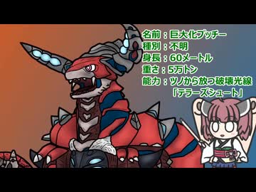 【ウルトラ怪獣大百科】10秒でわかる巨大化プッチー【東北きりたん解説】