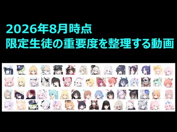 【ブルーアーカイブ】2026年8月時点 限定生徒 個人的な重要性・有用性を整理する動画【ブルアカ】
