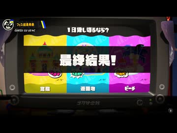 【スプラトゥーン3】第29回フェス結果「Summer Nights」～宮殿 vs 遊園地 vs ビーチ～(復刻)