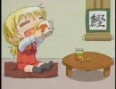 スープを飲む女