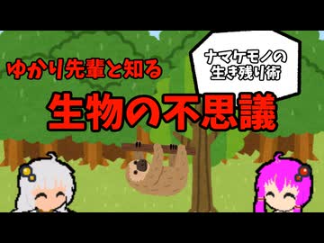 【VOICEROID解説】ゆかり先輩と知る生物の不思議【ナマケモノの生き残り術】