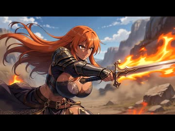 Grokで生成したファンタジー剣士１