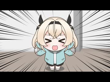 【手描き】マネちゃんにからかわれて駄々をこねるござるさん【ホロライブ/風真いろは】