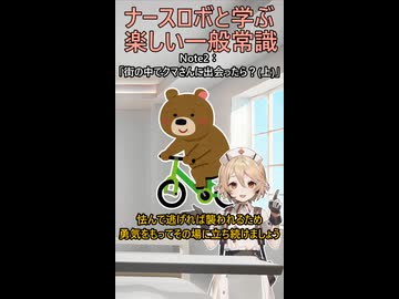 【ナースロボと学ぶ楽しい一般常識】街の中でクマさんに出会ったら？(上)【ナースロボ_タイプT】
