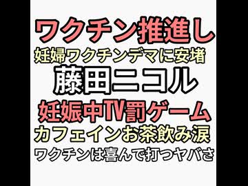 藤田ニコル妊娠中カフェイン入りお茶飲んで涙したのに中国白菜ホルムアルデヒド入りワクチンは平気で打つという…ワクチン推進だし妊娠ワクチンデマに安堵