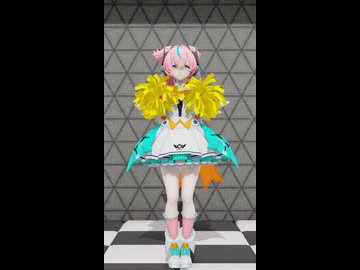 アイドルが応援しているだけ MMD
