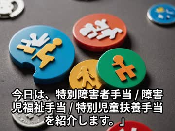 特別障害者手当 ・ 障害児福祉手当 ・特別児童扶養手当ってどんな制度なの