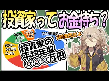 【年収】投資家ってお金持ち？いいえ8割が庶民です【資産】