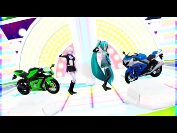 MMD、ルカ、ミク、計2人、で、Melody