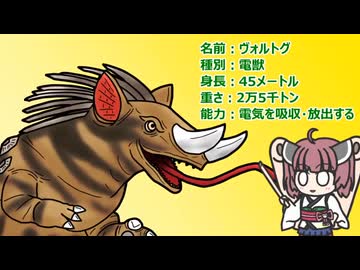 【ウルトラ怪獣大百科】10秒でわかるヴォルトグ【東北きりたん解説】