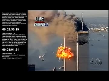 2001年9月11日　アメリカ同時多発テロ　ニュース映像　8:47:19am - 10:47:31am
