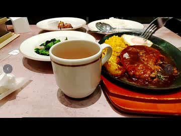 サイゼリヤダイエット　#高血圧対策　ほうれん草のソテー　アロスティチーニ / ラムの串焼き　ハンバーグステーキ