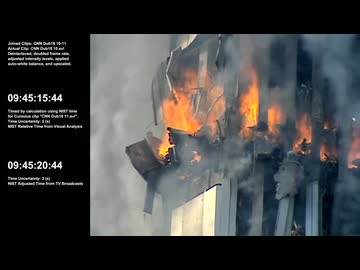 2001年9月11日　アメリカ同時多発テロ　ニュース映像　9:43:15am - 9:48:25am