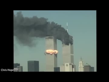 2001年9月11日　アメリカ同時多発テロ　ハイジャックからサウスタワー突入、崩落へ　　9/11 - United Airlines Flight 175 crash animation