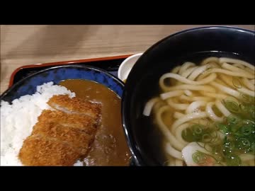 資さんうどんとカツカレー、他店のうどんセット