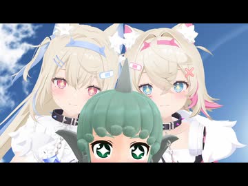 【東方ＭＭＤ　ホロライブ】博麗神社でフワワ・アビスガード　モココ・アビスガードと高麗野あうん／FUWAMOCO