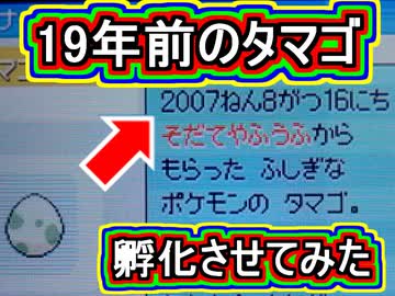 【ポケモン第4世代】19年前のタマゴを孵化させてみた【古のニコニコ動画祭】