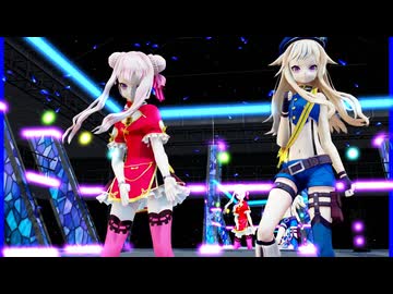 MMD、ヒメ、ヒナ、計2人、で、右肩の蝶