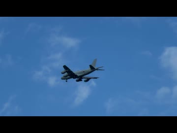 【神奈川県藤沢市】厚木基地へ向かう海上自衛隊P-1哨戒機