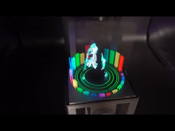 回転式3Dディスプレイで「みくみくにしてあげる♪」を再生してみた