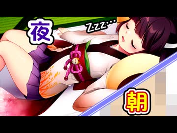 隣で寝ているきりたんの寝相が酷すぎる