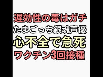 ワクチン遅効性の毒発動ワクチン3回接種たまごっち、銀魂声優　矢口アサミ47歳心不全で急死　数日前女神輿に参加していた　ワクチン副作用ビンコがヤバすぎる