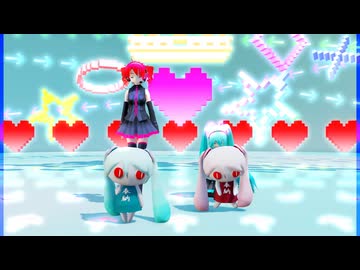 ＭＭＤ、ミク、テト、計2人、で、えねみい