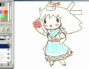 よすどんお絵かき　東方　２０１「蒼きリグルと白きチンチン」