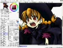 【秋の絵画展】魔女っ娘もどきと悪戯おばけ。描いてみた