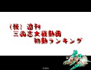 （仮）週刊三国志大戦動画　初動ランキング　08/10/31～08/11/06