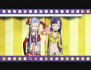 二人の腋を見続ける動画